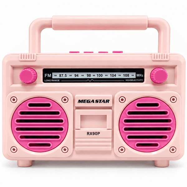 Anúncio: Radio Portatil Megastar RX90P Com Bluetooth / USB / FM / TF - Rosa
