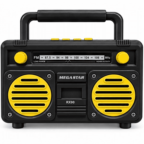Anúncio: Radio Portatil Megastar RX90P Com Bluetooth / USB / FM / TF - Preto
