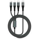 Anúncio: Cabo TFN C-3IN1-USBC-GR / 3 Em 1 / USB-C Para Micro-USB - USB-C - Lightning / 1.2 Metros - Cinza