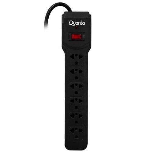 Anúncio: Filtro de linha Quanta QTF01 com 6 tomadas de 1.5 Metros Bivolt - Preto