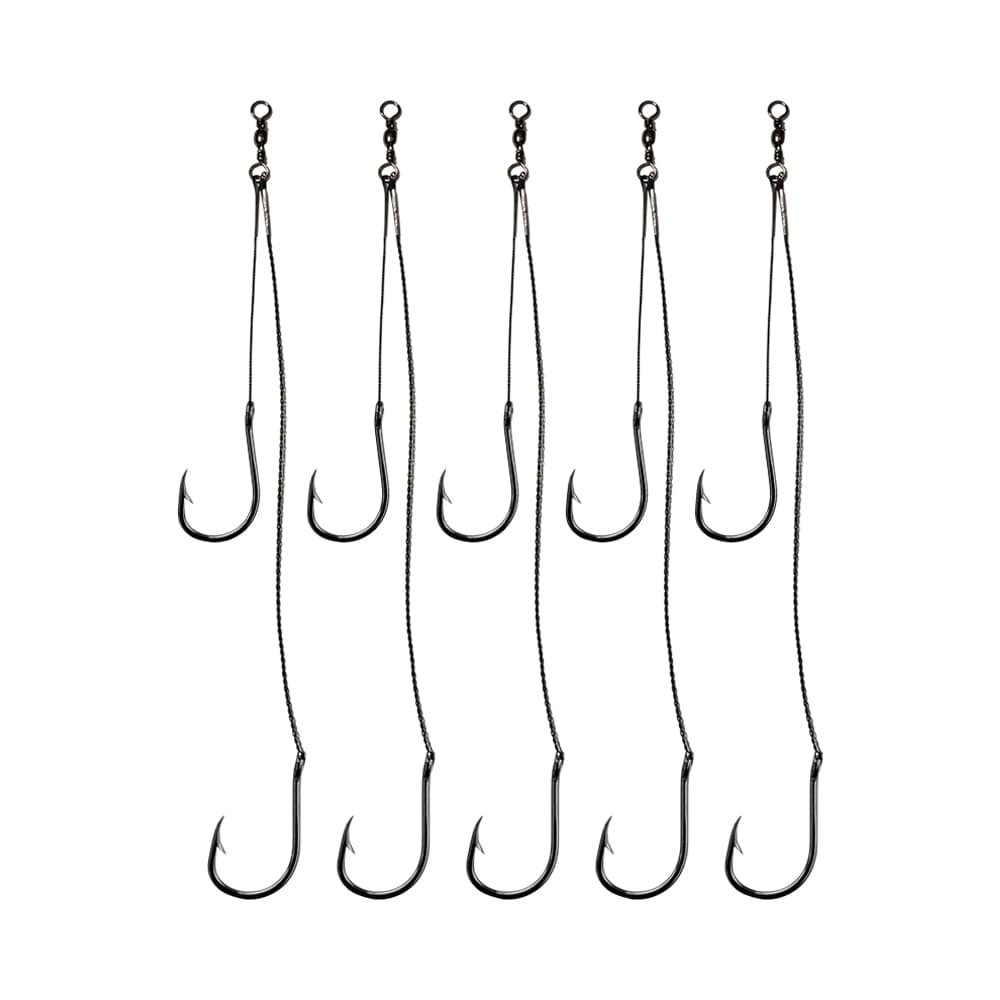 Anúncio: LEADER INOXIDABLE DOBLE TOP FISHING CON ANZUELO MARUSIEGO Nº32 5 PIEZAS NEGRO