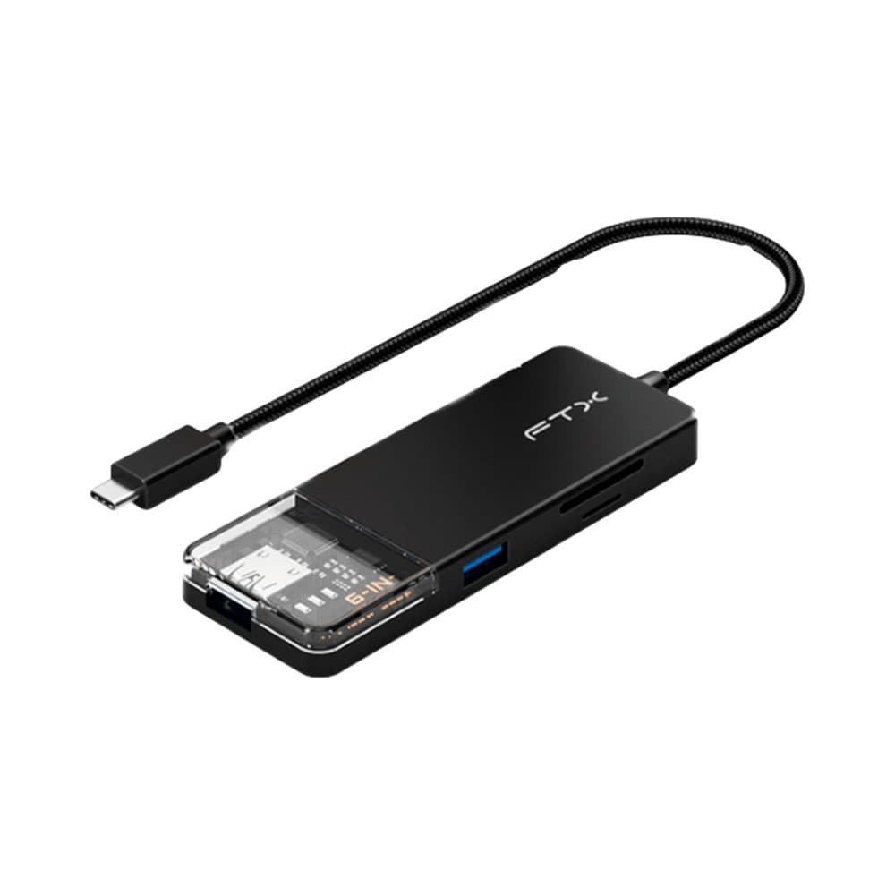 Anúncio: HUB USB-C FTX FTX-HUBT4-PB HDMI/USB-A/USB-C/SD