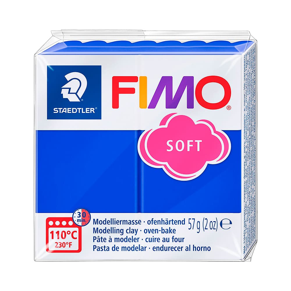 Anúncio: PASTA DE MODELAR STAEDTLER FIMO SOFT 8020 0221 B4 57GR 33 AZUL BRILLANTE