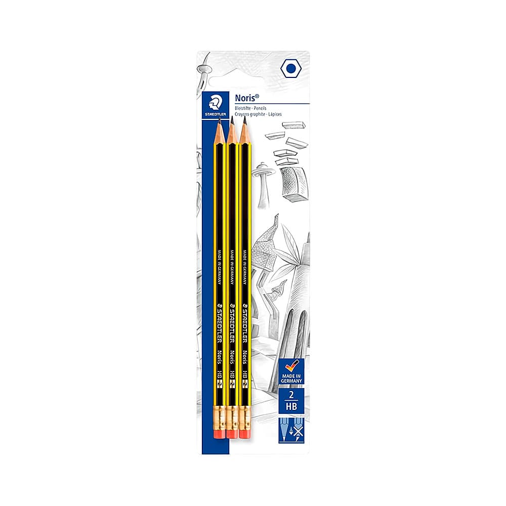Anúncio: LÁPIZ DE GRAFITO CON BORRADOR STAEDTLER NORIS HB 2 122-2BK3DA 3 UNIDADES