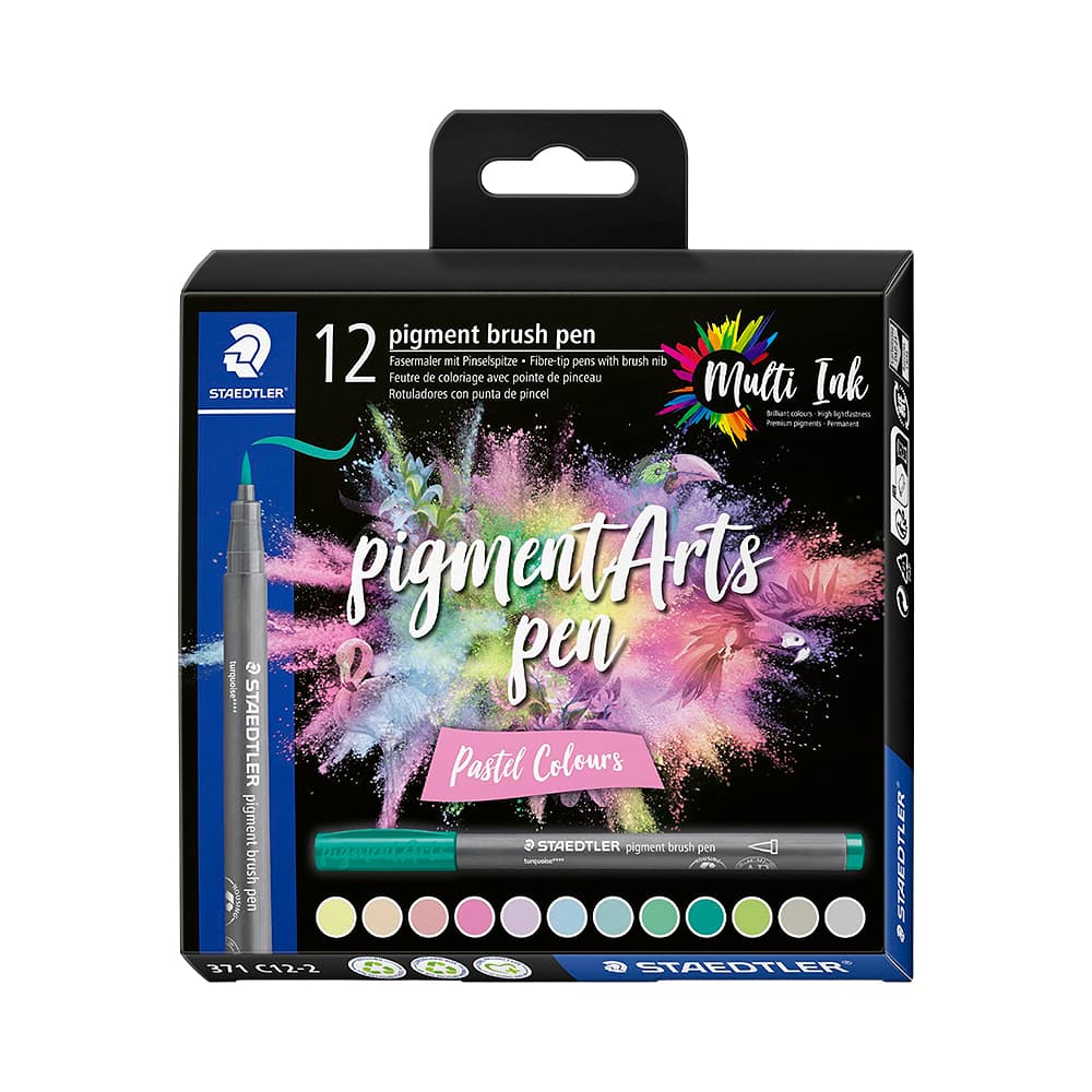 Anúncio: MARCADOR ROTULADOR STAEDTLER PIGMENT BRUSH PEN ARTS PASTEL COLOURS 371 C12-2 12 UNIDADES