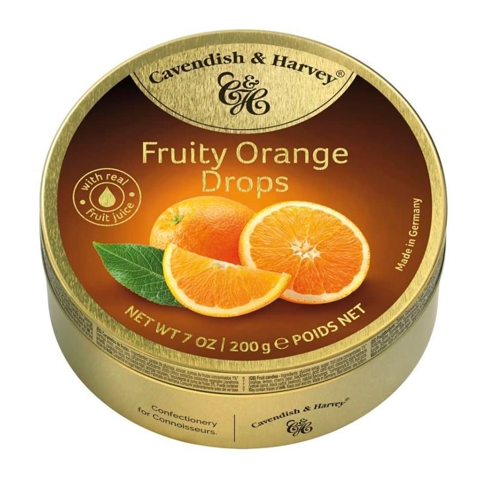 Anúncio: CARAMELOS CAVENDISH & HARVEY FRUITY ORANGE DROPS 200G
