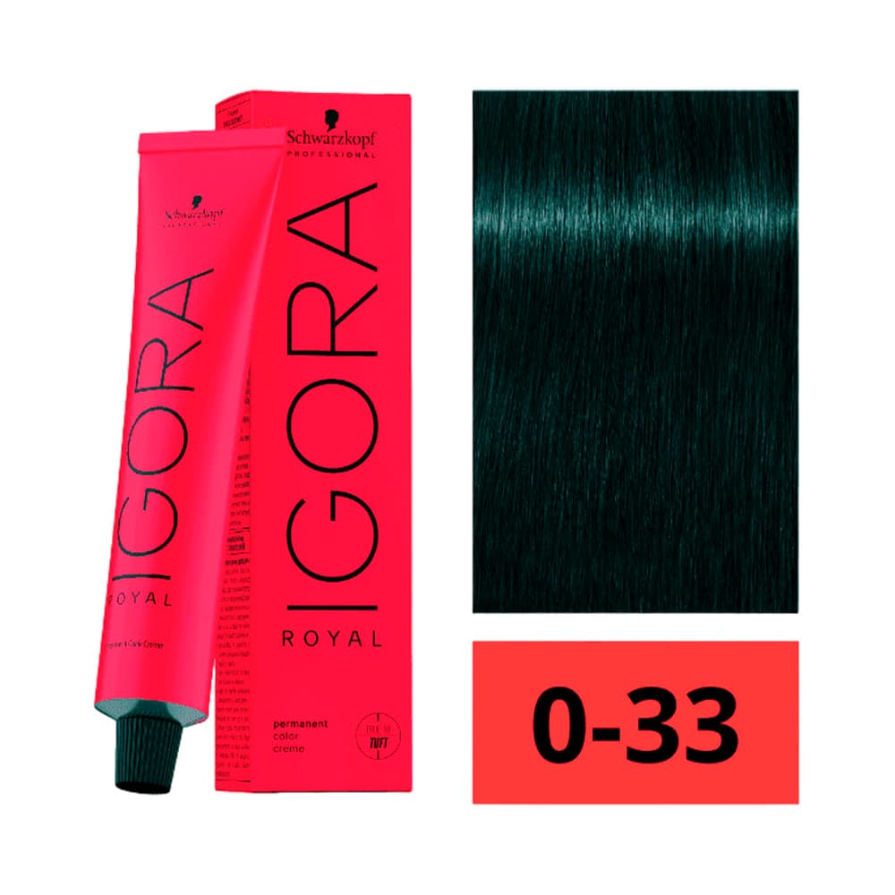 Anúncio: CREMA DE COLORACIÓN SCHWARZKOPF IGORA ROYAL 0-33 MEZCLA VERDE 60GR
