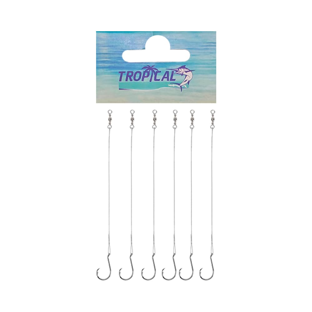 Anúncio: LEADER INOXIDABLE NÍQUEL TROPICAL CON ANZUELO 1971 Nº8/0 24CM 10 PIEZAS PLATA