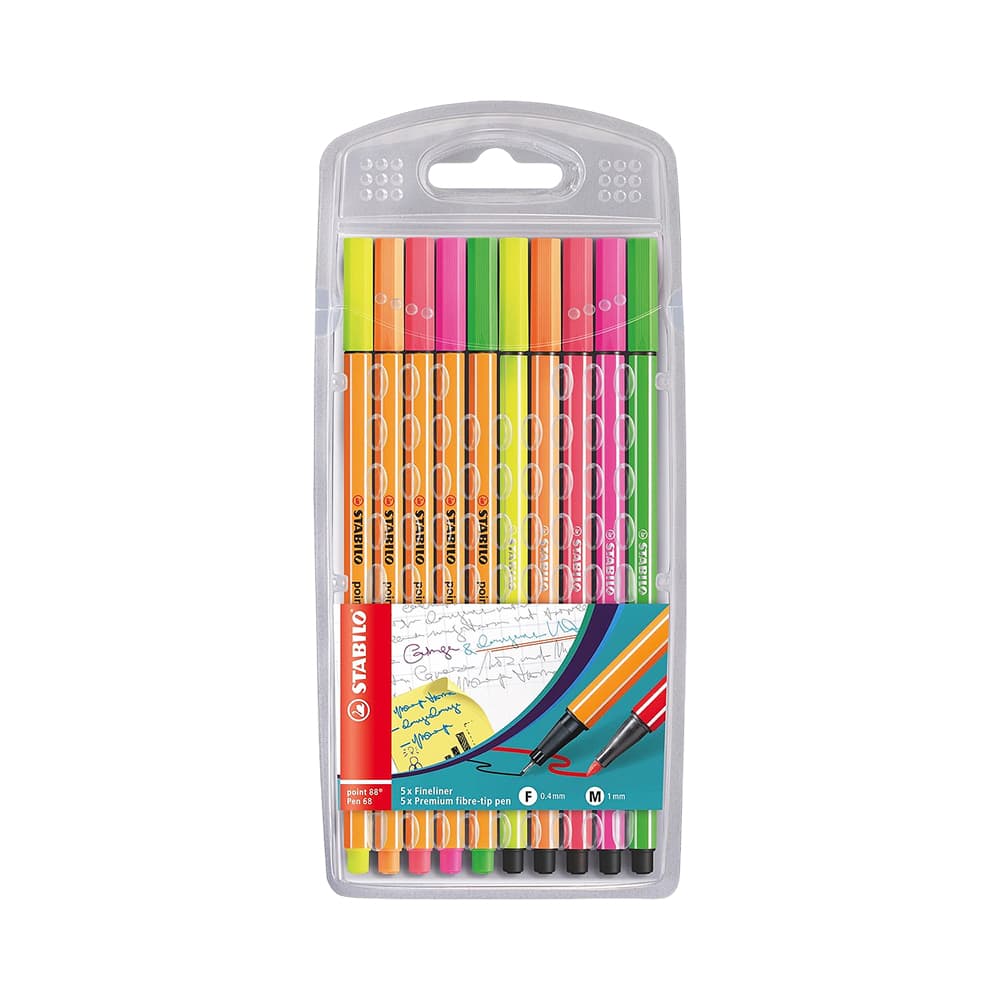 Anúncio: MARCADOR ROTULADOR STABILO PEN 68 + BOLIGRAFO ROTULADOR STABILO FINELINER POINT 88 8868/10-1 10 UNIDADES
