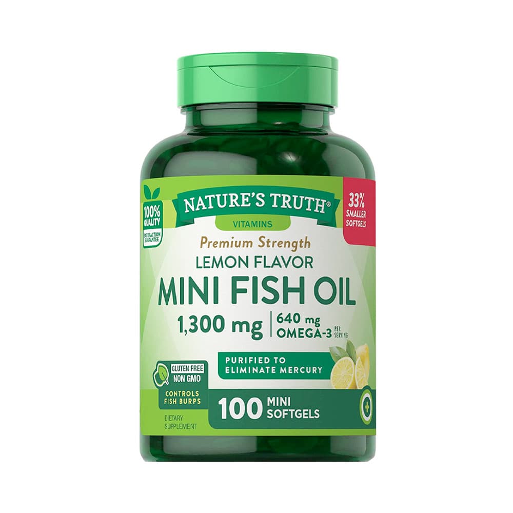 Anúncio: Mini Fish Oil Natures Truth 1300mg Omega 3 100 Softgels