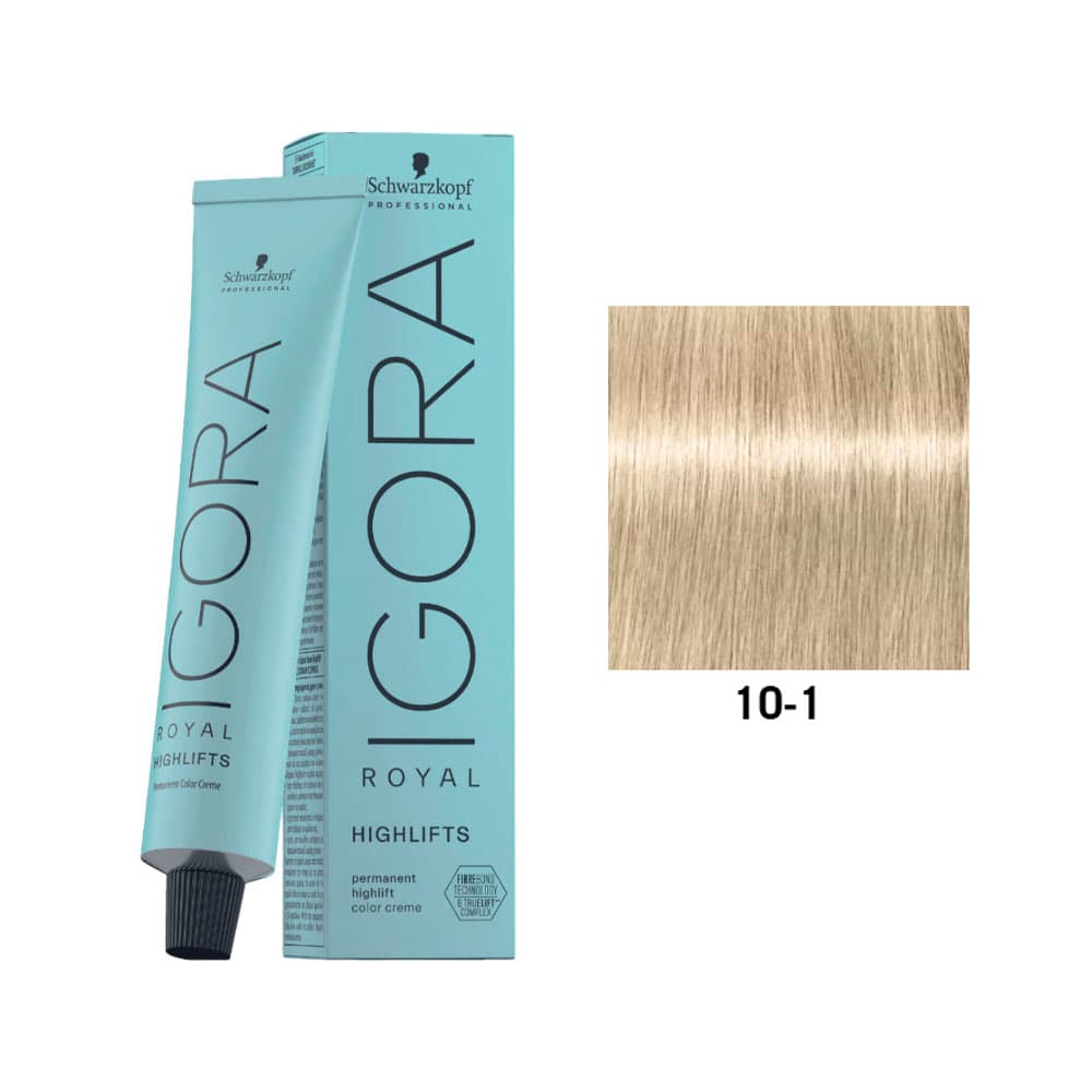 Anúncio: CREMA DE COLORACIÓN SCHWARZKOPF IGORA ROYAL HIGHLIFTS 10-1 RUBIO PLATINO CENIZA 60GR