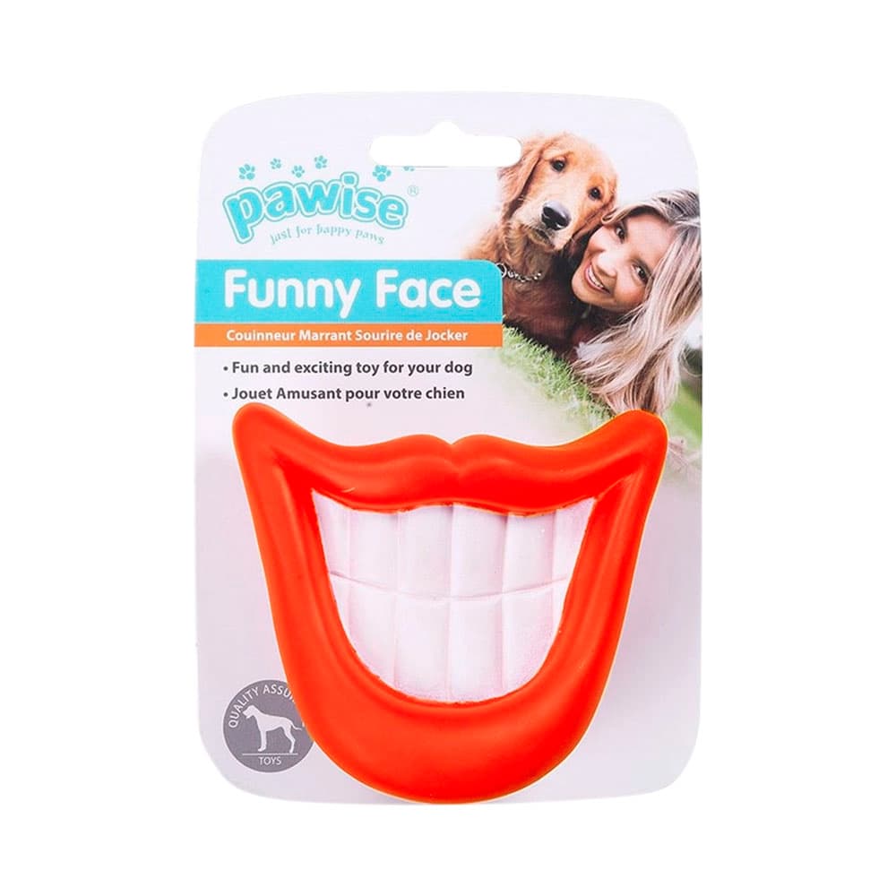 Anúncio: JUGUETE PARA MASCOTAS PAWISE 14113 SONRISA 10 CM BLANCO/NARANJA