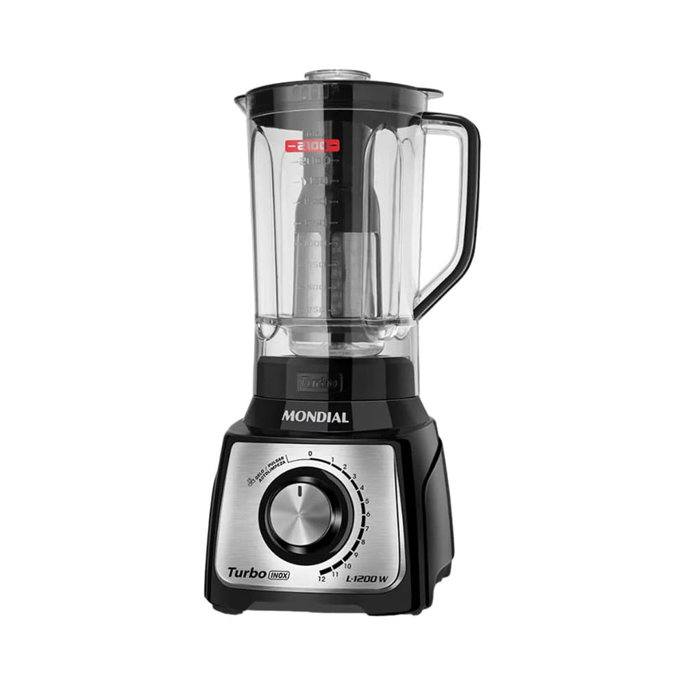 Anúncio: LICUADORA MONDIAL TURBO INOX L-1200BI 2.1L 1200W 220V NEGRO