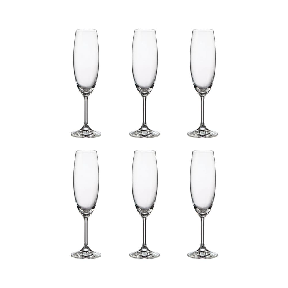Anúncio: SET DE COPAS PARA CHAMPÁN BOHEMIA BRUNA 220ML 6 PIEZAS