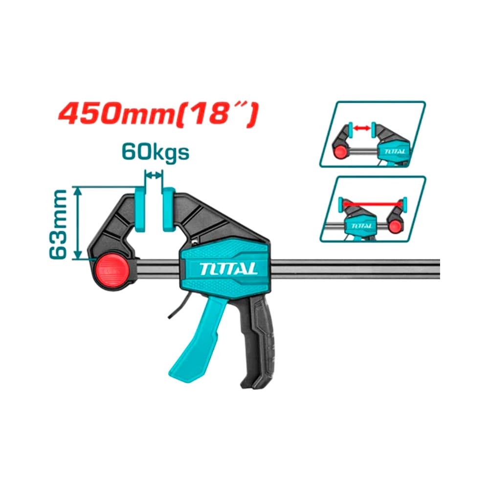 Anúncio: PRENSA DE BARRA RÁPIDA TOTAL THT1340603 45CM 60KG