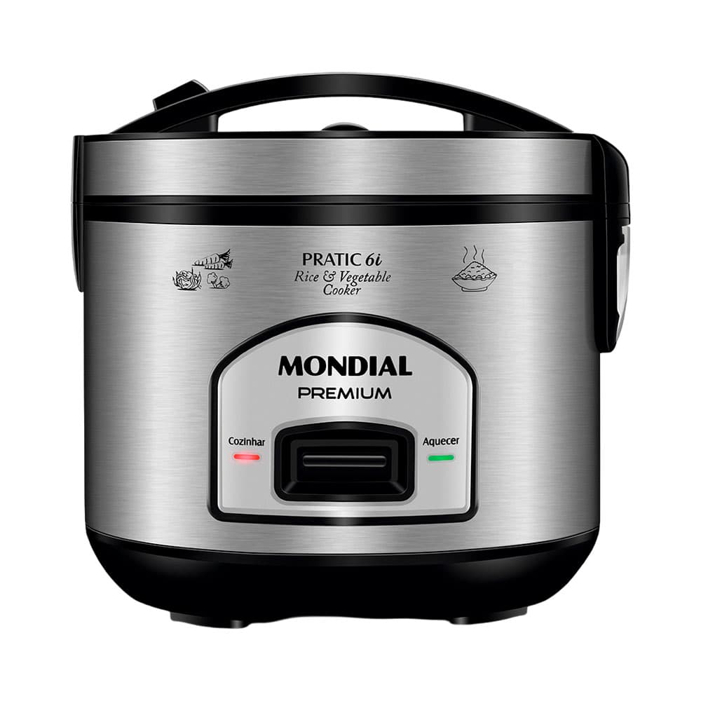 Anúncio: OLLA ARROCERA ELÉCTRICA MONDIAL PRATIC 6I PREMIUM PE-43-6X 500W 6 TAZAS 220V PLATA - NEGRO
