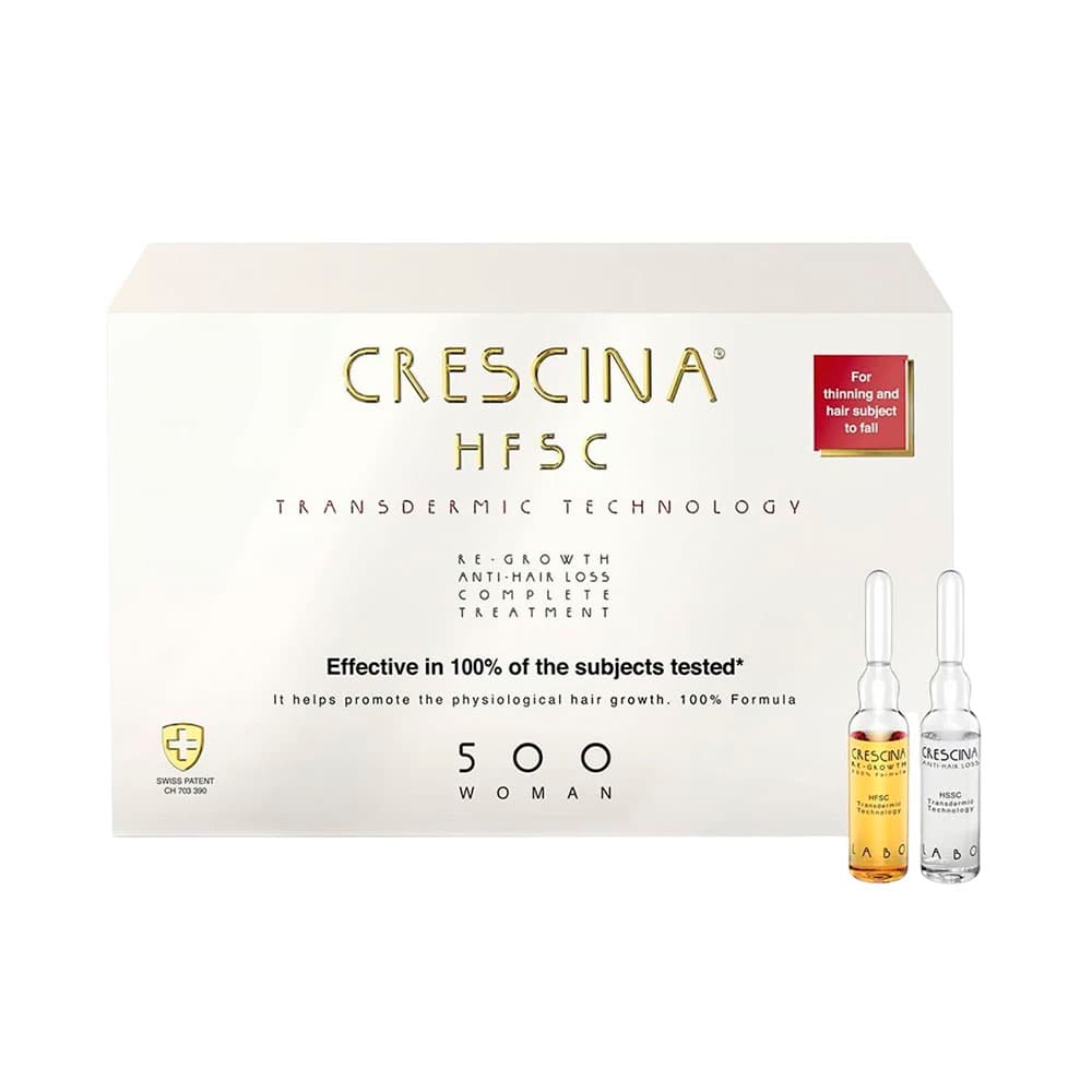 Anúncio: AMPOLLA CRESCINA HFSC TRANSDERMIC TREATMENT RE-GROWTH 500 WOMAN 20 PIEZAS