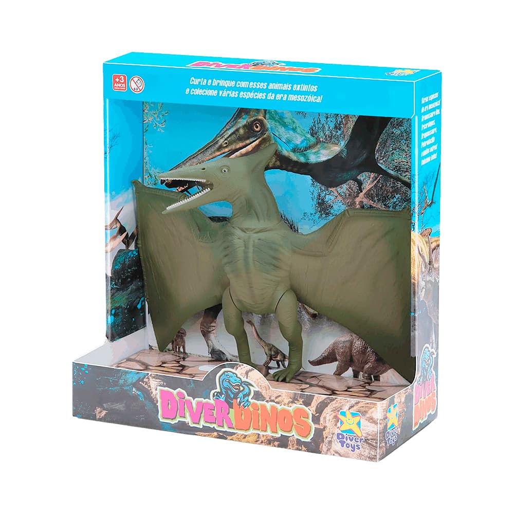 Anúncio: FIGURA DE DINOSAURIO DIVERTOYS DIVER DINOS PTEROSSAURO 8196