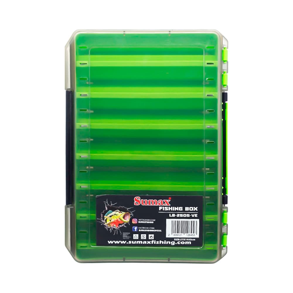 Anúncio: CAJA DE PESCA SUMAX FISHING BOX LB-2505 27X19CM VERDE