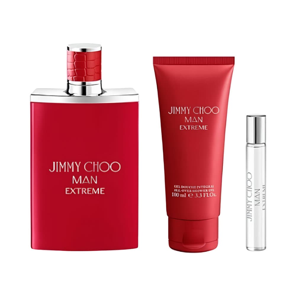Anúncio: KIT PERFUME JIMMY CHOO MAN EXTREME EAU DE TOILETTE 3 PIEZAS