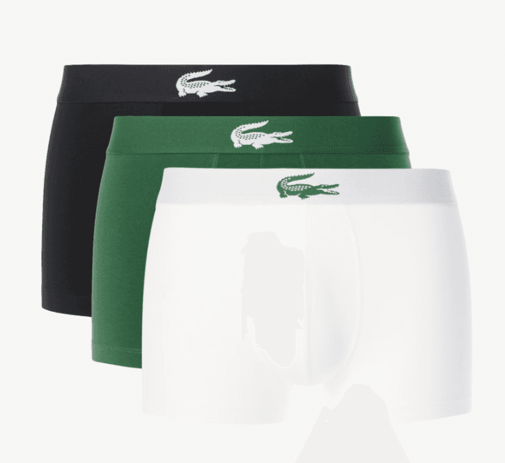 Anúncio: Lacoste Boxer Pack Masc 5H5441 23 ZJ2 (t) S Blanco/verde/negro