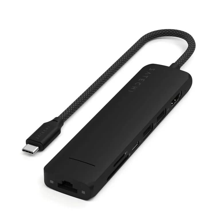 Anúncio: Satechi Hub ST-P7SK USB-C 7IN1 Slim Multiport Adapter Ethernet Black