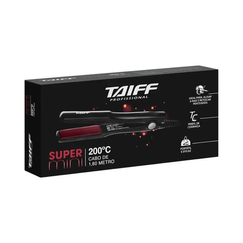 Anúncio: Taiff Alisador Supermini Bivolt Negro/rojo