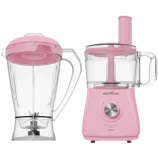 Anúncio: Britania Multi Procesador BMP1100RS 12 En 1 1.25L/2V/1000W/220V Rosa