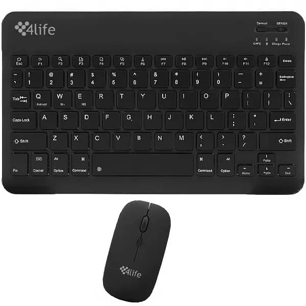 Anúncio: 4LIFE Kit Teclado+mouse Wireless FL030BK Black