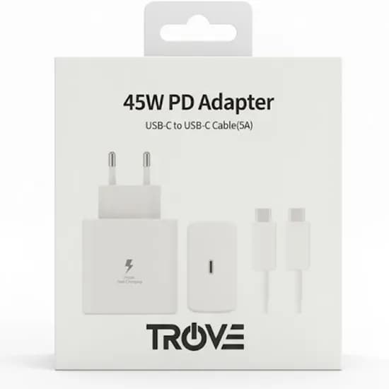 Anúncio: Trove Cargador Pd Fast 45W 1USB-C C/cable USB-C White