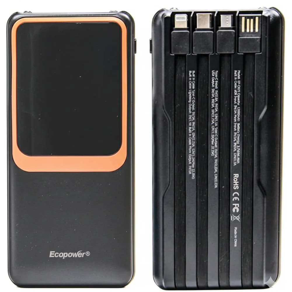 Anúncio: Ecopower Cargador Portatil EP-C875 12000MAH Negro