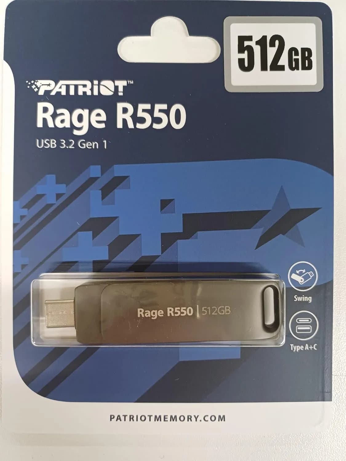 Anúncio: Patriot Pendrive Rage R550 9FE00148-PE512GR550DSAD 512GB