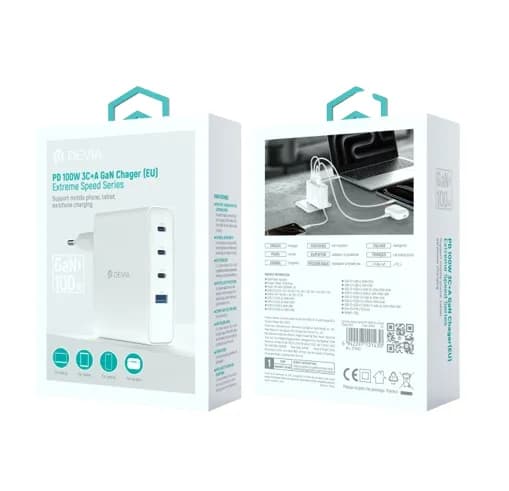 Anúncio: Devia Cargador A2486 Extreme Speed Series Pd 100W 3C+A White