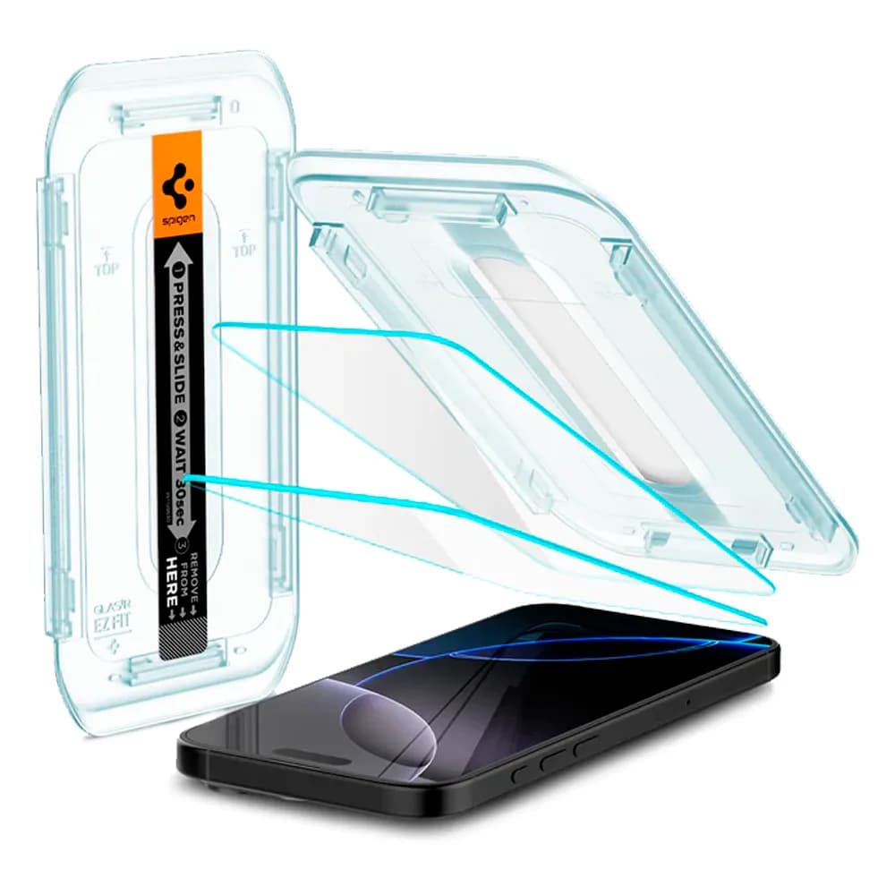 Anúncio: Spigen Pelicula iPhone 16/17 PRO MAX Glas.tr Ez Fit Transpa AGL07907