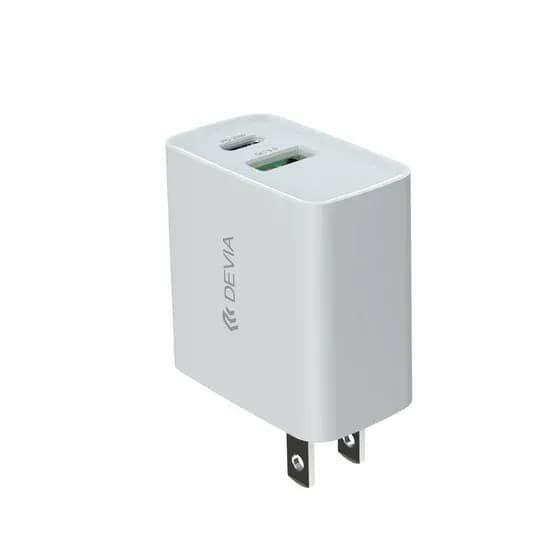 Anúncio: Devia Cargador RLC-537 Fuente 2PUERTOS Usb/usb-c 30W Blanco