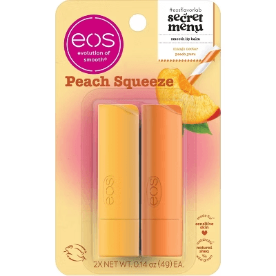 Anúncio: Eos Balsamo Labial Lip Natural Peach Squeeze C/2