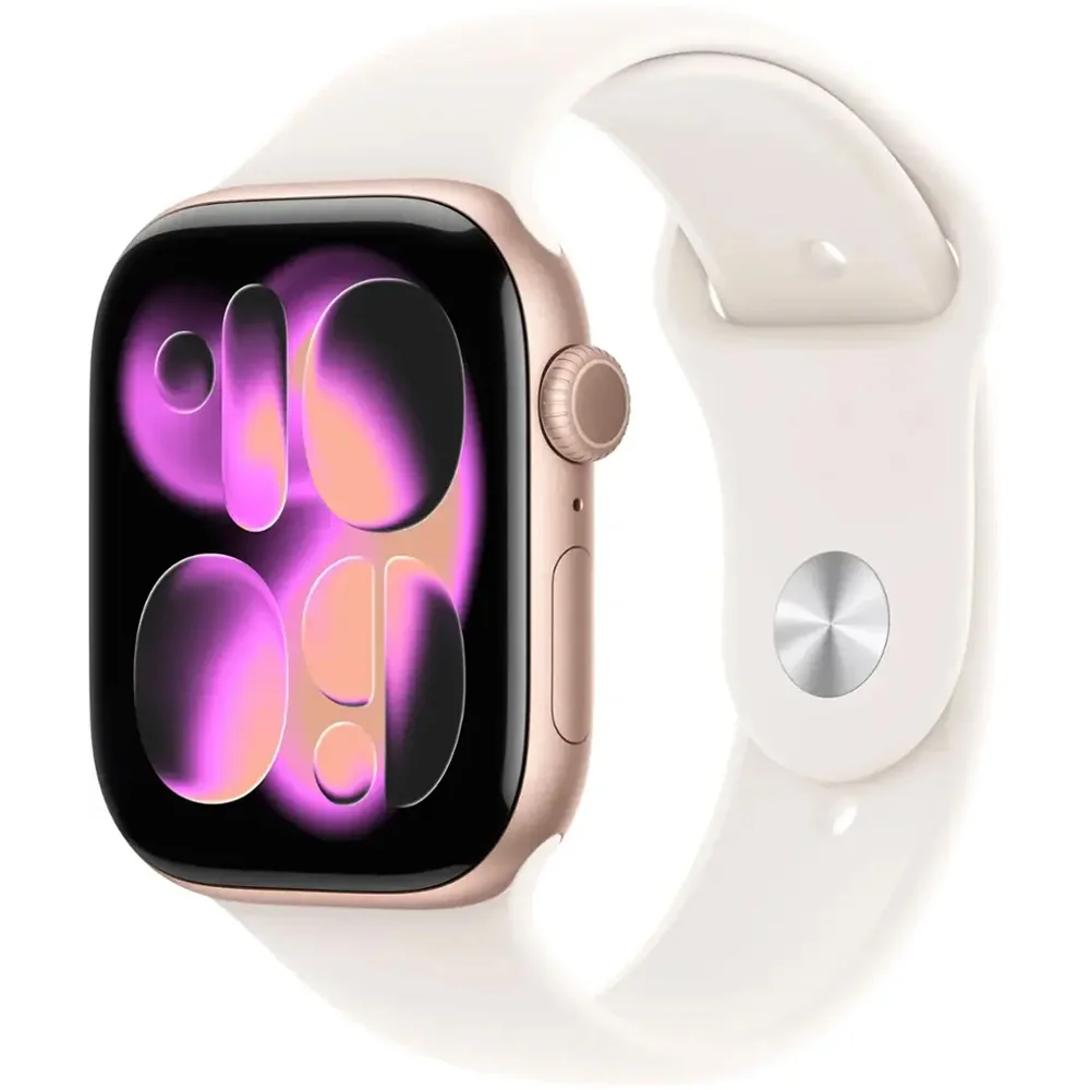 Anúncio: Apple Watch Series 11 42mm GPS MEU44LW/A Aluminum Rose Gold/Sport Band Light Blush M/L (49610)
