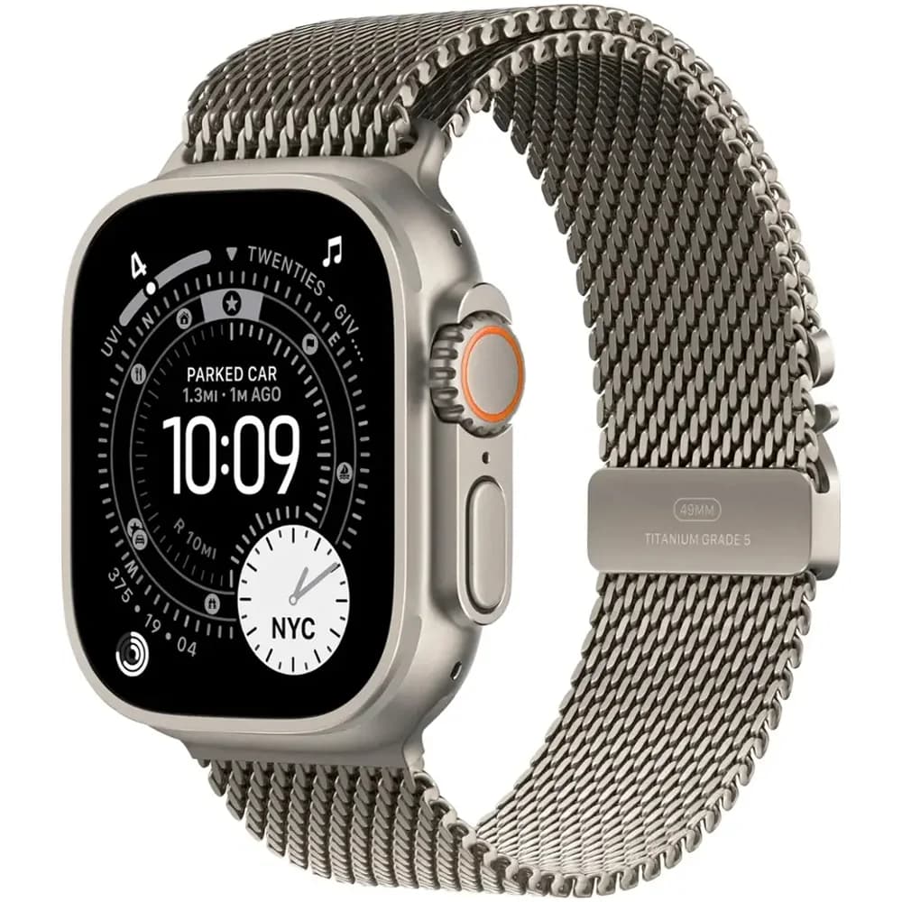 Anúncio: Apple Watch Ultra 3 49 MM GPS + Celular MF0E4LW/A (2025) - Natural Titanium/Titanium Milanese Loop (Large)