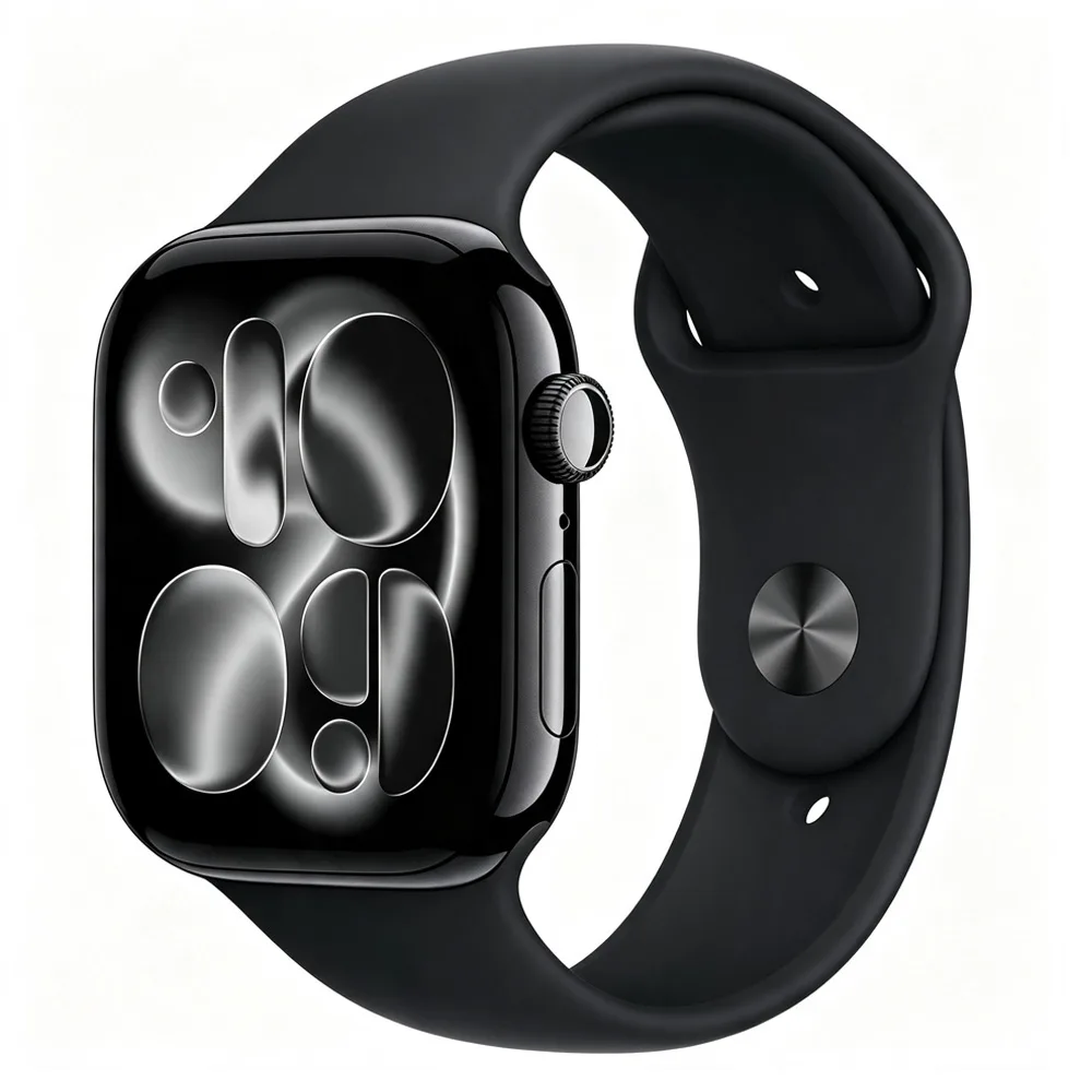 Anúncio: Apple Watch Series 11 46mm GPS MEUW4LW/A Aluminum Jet Black/Sport Band Jet Black S/M