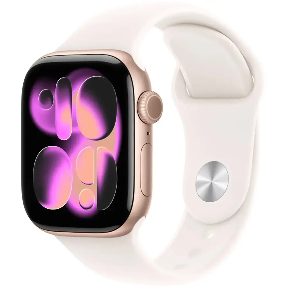 Anúncio: Apple Watch Series 11 42mm GPS MEU04LW/A Aluminum Rose Gold/Sport Band Light Blush S/M (54039)