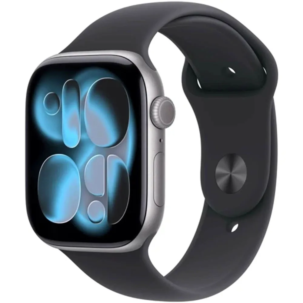 Anúncio: Apple Watch Series 11 46mm GPS MEV44LW/A Aluminum Silver/Sport Band Space Gray M/L (56839)
