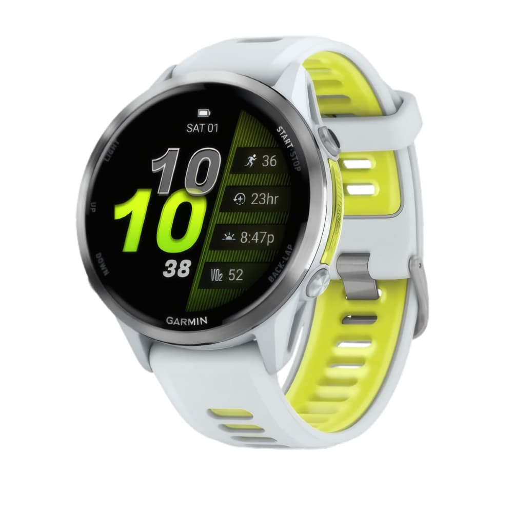 Anúncio: Smartwatch Garmin Forerunner 970 010-02969-01 com 47mm / Tela 1.4 AMOLED / 5 ATM / Bisel Titânio / 32GB / Wi-Fi - White