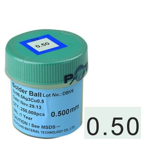 Anúncio: BOLINHA SOLDA BGA 0.50MM 250K LEAD FREE