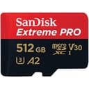 Anúncio: MEMORIA MICRO SD SANDISK EXTREME PRO 512GB C/ ADAPTADOR 200MBS GN6MA