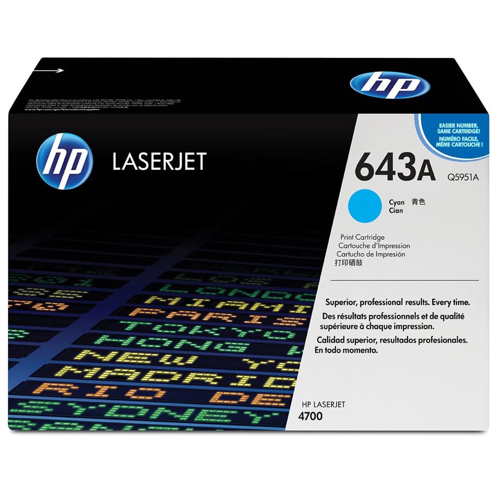 Anúncio: Toner HP 643A Cyan – Q5951A