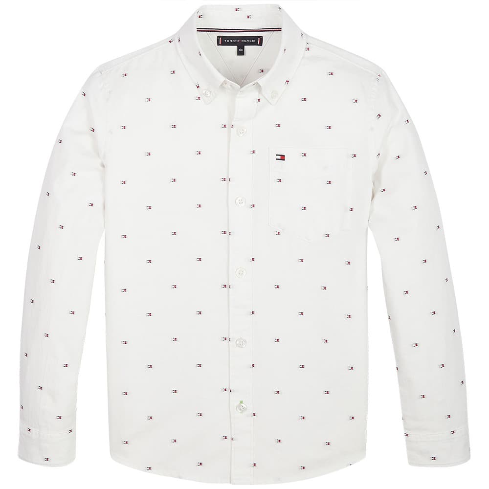 Anúncio: Camisa Tommy Hilfiger Infantil Masculino KB0KB05410-YAF-01 06 – Bright White
