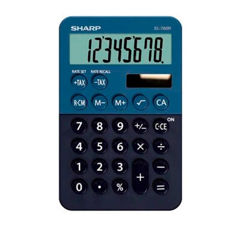Anúncio: Calculadora Sharp EL-760RBBL de 8 Dígitos – Azul