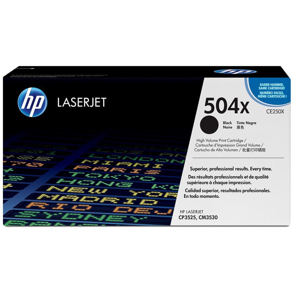 Anúncio: Toner HP 504X Preto 10K – CE250X