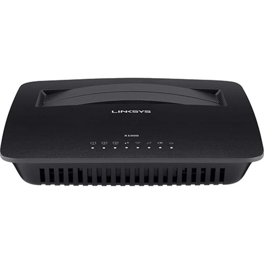 Anúncio: Roteador Wireless + ADSL2 Linksys N300 2.4GHZ 300MBPS – 3 Portas RJ45 10/100 + 1 Porta ADSL2 – X1000-BR