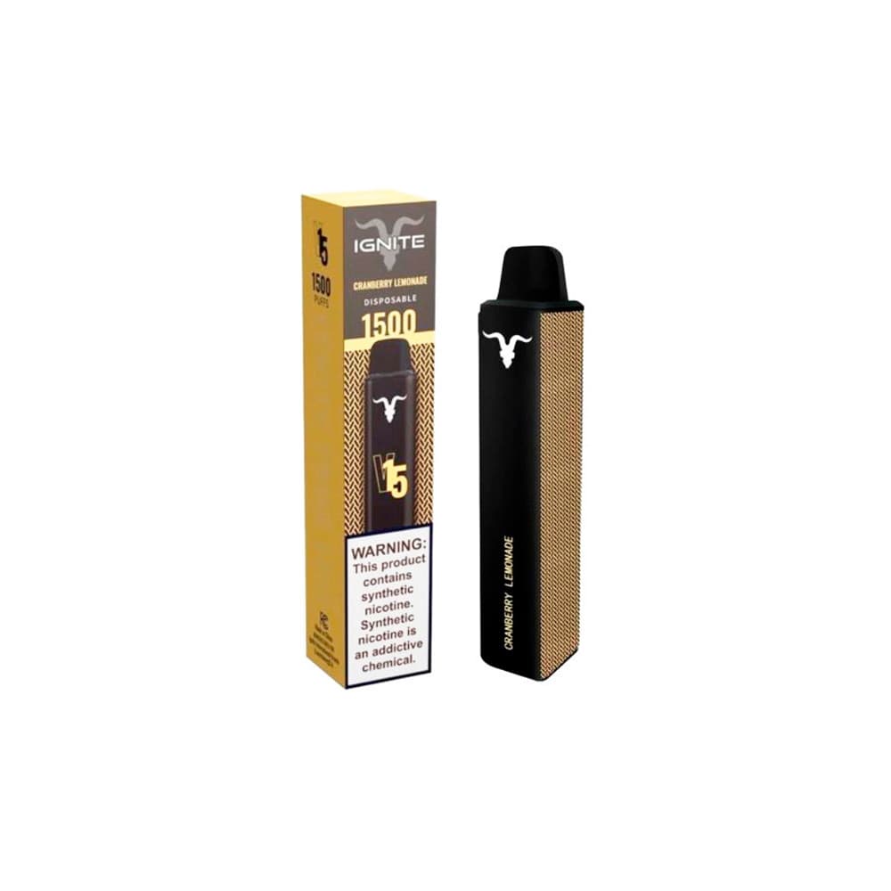 Anúncio: Vape Descartável Ignite V15 1500 Puffs Cranberry Lemonade – 5% Nicotina 850 mAh